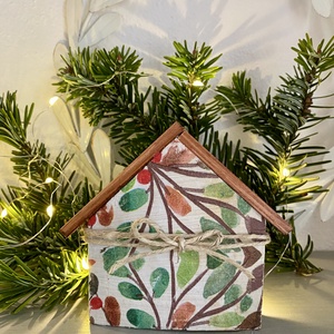 Téli házikók-karácsonyi ablakdísz - karácsony - adventi díszek - adventi ablakdekoráció - Meska.hu