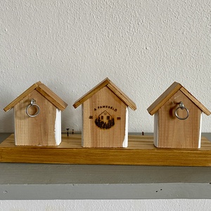 Cicás népi házikós kulcstartó - otthon & életmód - dekoráció - fali és függő dekoráció - fali kulcstartó - Meska.hu