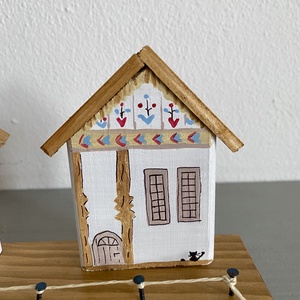 Fekete macskás népi házikós kulcstartó - otthon & életmód - dekoráció - fali és függő dekoráció - fali kulcstartó - Meska.hu