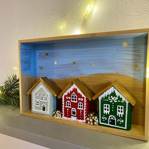 Mézeskalács falucska  - kézműves ajándékötlet - Meska.hu