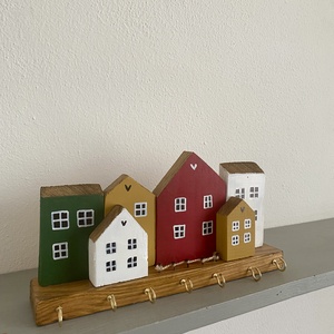 Skandináv utca - fali kulcstartó, fogas, akasztó - otthon & életmód - dekoráció - fali és függő dekoráció - fali kulcstartó - Meska.hu