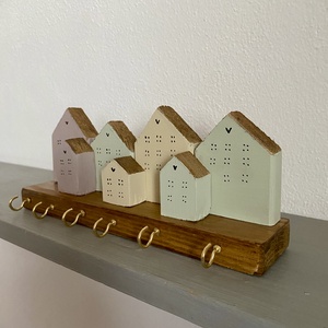 Pasztell  színű fogas, kulcstartó - otthon & életmód - bútor - fogas - Meska.hu