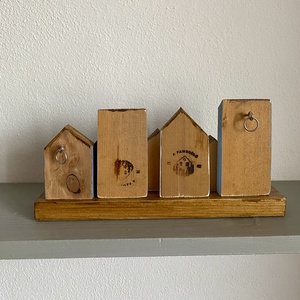 Kék, fehér, homok  színű fogas, kulcstartó - otthon & életmód - bútor - fogas - Meska.hu