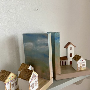 Bárányfelhős könyvtámasz - Meska.hu