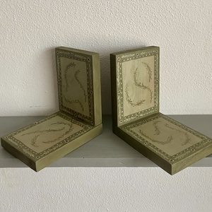 Indás olíva könyvtámasz párban - otthon & életmód - dekoráció - asztal és polc dekoráció - könyvtámasz - Meska.hu