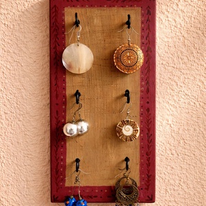 Burgundivörös ékszertartó - ékszer - ékszertartó - fali ékszertartó - Meska.hu