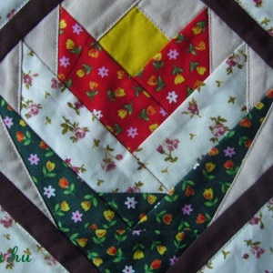 Tulipános  patchwork terítő 30x30cm -  - Meska.hu