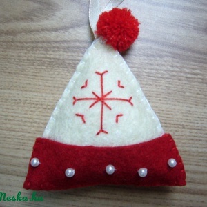 KARÁCSONYFA DÍSZ FILCBŐL 3 DB - karácsony - karácsonyi lakásdekoráció - karácsonyfadíszek - Meska.hu