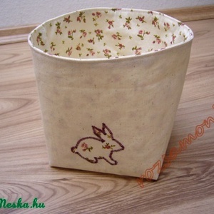 TEXTIL TÁROLÓ  13x13x15cm  - otthon & életmód - babaszoba, gyerekszoba - Meska.hu