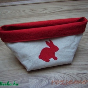 TEXTIL TÁROLÓ  13x13x15cm  - otthon & életmód - tárolás & rendszerezés - tárolókosár - Meska.hu