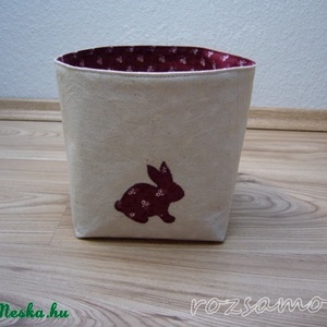 TEXTIL TÁROLÓ  13x13x15cm  - otthon & életmód - tárolás & rendszerezés - tárolókosár - Meska.hu