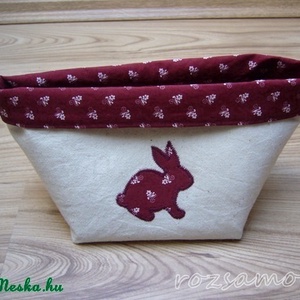 TEXTIL TÁROLÓ  13x13x15cm  - otthon & életmód - tárolás & rendszerezés - tárolókosár - Meska.hu