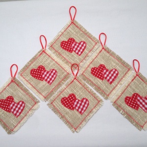 6db Poháralátét vagy függődísz - karácsony - karácsonyi lakásdekoráció - karácsonyi lakásdíszek - Meska.hu