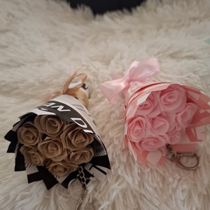 Mini rózsacsokor - táska & tok - kulcstartó & táskadísz - kulcstartó - Meska.hu