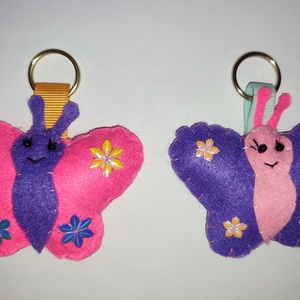 Lepke kulcstartó, Táska & Tok, Kulcstartó & Táskadísz, Kulcstartó, Varrás, MESKA