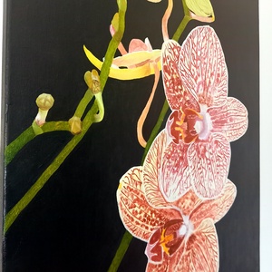 Orchidea - művészet - festmény - festmény vegyes technika - Meska.hu