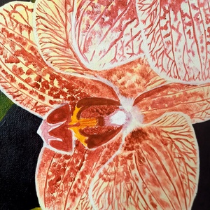 Orchidea - művészet - festmény - festmény vegyes technika - Meska.hu