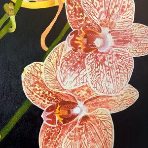 Orchidea - művészet - festmény - festmény vegyes technika - Meska.hu