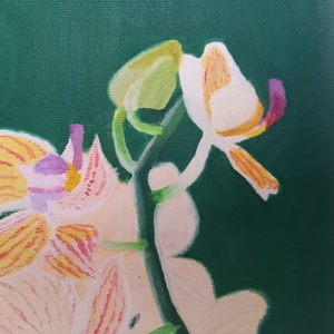 Orchidea-fókuszban olajfestmény - művészet - festmény - olajfestmény - Meska.hu