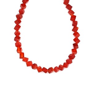 Karneol kocka 4,5mm ékszerkészítő alapanyag (füzér), Kellékek & szerszámok, Ásvány alapanyag, Ásványfüzér, , MESKA