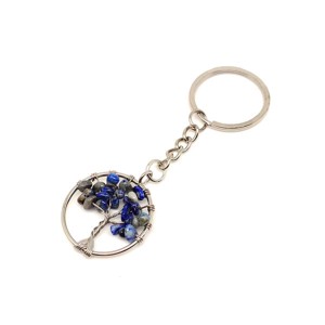Életfa drótos Lapis Lazuli kulcstartó 3cm, Táska & Tok, Kulcstartó & Táskadísz, Kulcstartó, , MESKA