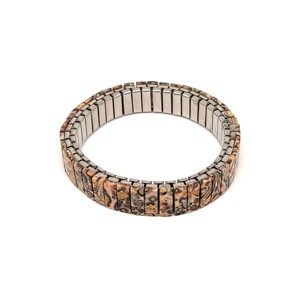 Jáspis leopárd rugalmas fém karkötő 10mm, Ékszer, Karkötő, Ásványkarkötő, , MESKA