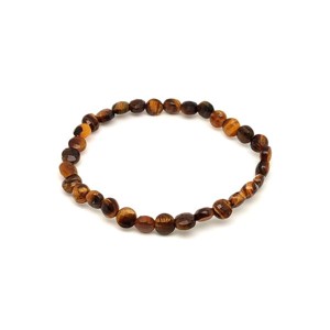 Tigrisszem fazettált korong karkötő 6x4mm, Ékszer, Karkötő, Ásványkarkötő, , MESKA