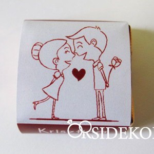 Nászpár köszönetajándék csoki - esküvő - emlék & ajándék - köszönőajándék - Meska.hu