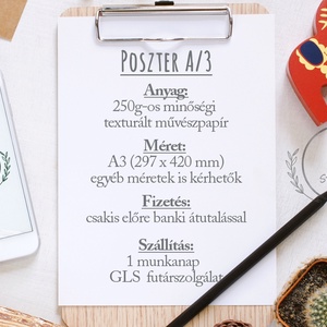Poszter A3, virágos, motivációs idézet, Print, Falikép, Szülinap, otthoni dekoráció, kép, iroda, virág, egyedi -  - Meska.hu