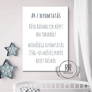 A4 print, Esküvői Ujjlenyomat fa, Poszter, kép, Falikép, fa, madár, esküvői dekoráció, modern vendégkönyv, ujjlenyomat - esküvő - emlék & ajándék - vendégkönyv - Meska.hu