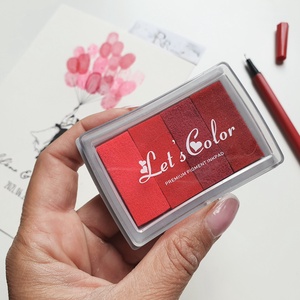 Rózsaszínből-pirosba átmemetes Tintapárna, festék párna, ujjlenyomat, ujjlenyomat képhez, esküvőre, nyomda, tinta, - otthon & életmód - dekoráció - kép & falikép - poszter - Meska.hu