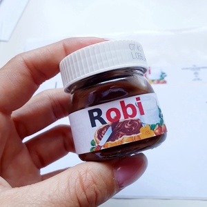 Mini Nutellás üvegre csak MATRICA,  + ALAP SZERKESZTÉSI DÍJ a feliratra: ezt is tedd kosárba a LEÍRÁSBÓL - esküvő - emlék & ajándék - köszönőajándék - Meska.hu