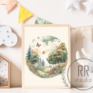 Mese, Kép, Gyerekszoba Falikép, babaszoba dekorácó, PRINT (keret nélkül), Otthon & Életmód, Babaszoba, gyerekszoba, Babaszoba kép, Fotó, grafika, rajz, illusztráció, MESKA