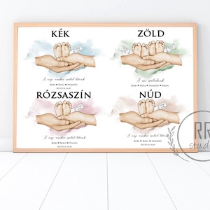 Tesó, ikrek, A mi családunk, baba láb, talp, megérkeztem, család lettünk, family, egyedi falikép, KERET NÉLKÜL - otthon & életmód - dekoráció - fali és függő dekoráció - felirat - Meska.hu