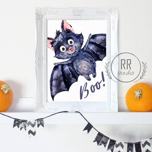 Denevéres, gyerekszoba falikép, őszi dekoráció, halloween party, halloween dekor, Otthon & Életmód, Dekoráció, Halloween, Halloweeni dekoráció, Fotó, grafika, rajz, illusztráció, MESKA