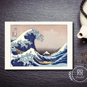 great wave, Japán, hullám,  falikép, kép,  - Meska.hu