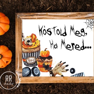 Kóstold meg, Halloween party dekoráció, kiegészítő, falikép,  halloween party, halloween dekor, étel, menü - otthon & életmód - dekoráció - halloween - halloweeni dekoráció - Meska.hu
