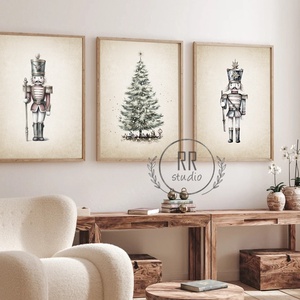 Vintage diótörő, kép, antik, karácsonyi falikép, print, dekoráció, karácsonyfa - Meska.hu