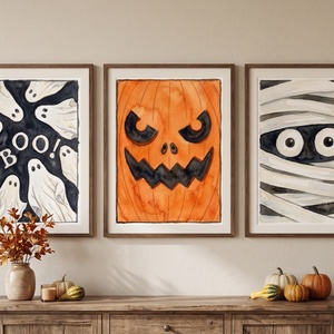 Haloween dekoráció 3 darabos kép szett A4 méret- KERET NÉLKÜL - Meska.hu