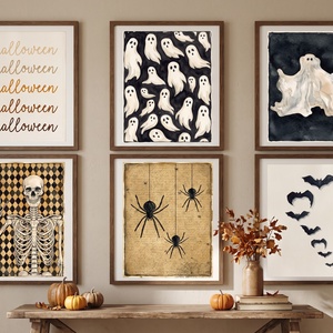 Haloween dekoráció 6 darabos kép szett A4 méret- KERET NÉLKÜL - Meska.hu