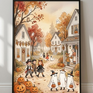 Halloween dekor, Halloween kép, trick or treat - KERET NÉLKÜL - Meska.hu