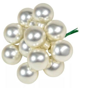 Üveggömb pick 2,5 cm - ezüst - matt 12 db - Meska.hu