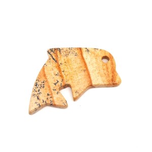 Jáspis kép átfúrt delfin 40x25mm, Ékszer, Nyaklánc, Medál, , MESKA