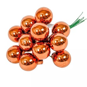 Üveggömb pick 2 cm - eszpresszó - fényes 12 db, Kellékek & szerszámok, Dekorációs kellékek, Üveggömb pick, , MESKA