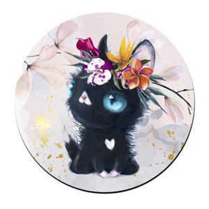 Tündéri fekete cicus mintás bögre alátét, , , MESKA