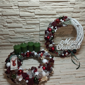 Adventi szett, koszorú és kopogtató  - Meska.hu