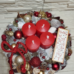 Adventi koszorú  - karácsony - adventi díszek - adventi koszorú - Meska.hu