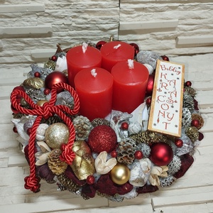 Adventi koszorú  - karácsony - adventi díszek - adventi koszorú - Meska.hu