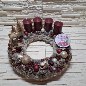 Adventi koszorú  - karácsony - adventi díszek - adventi koszorú - Meska.hu