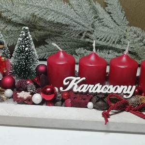 Adventi asztaldísz  - Meska.hu